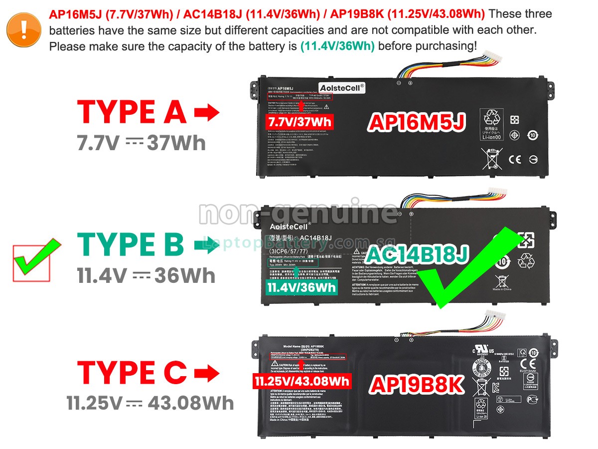 replacement Acer Extensa 15 EX215-51-503P battery