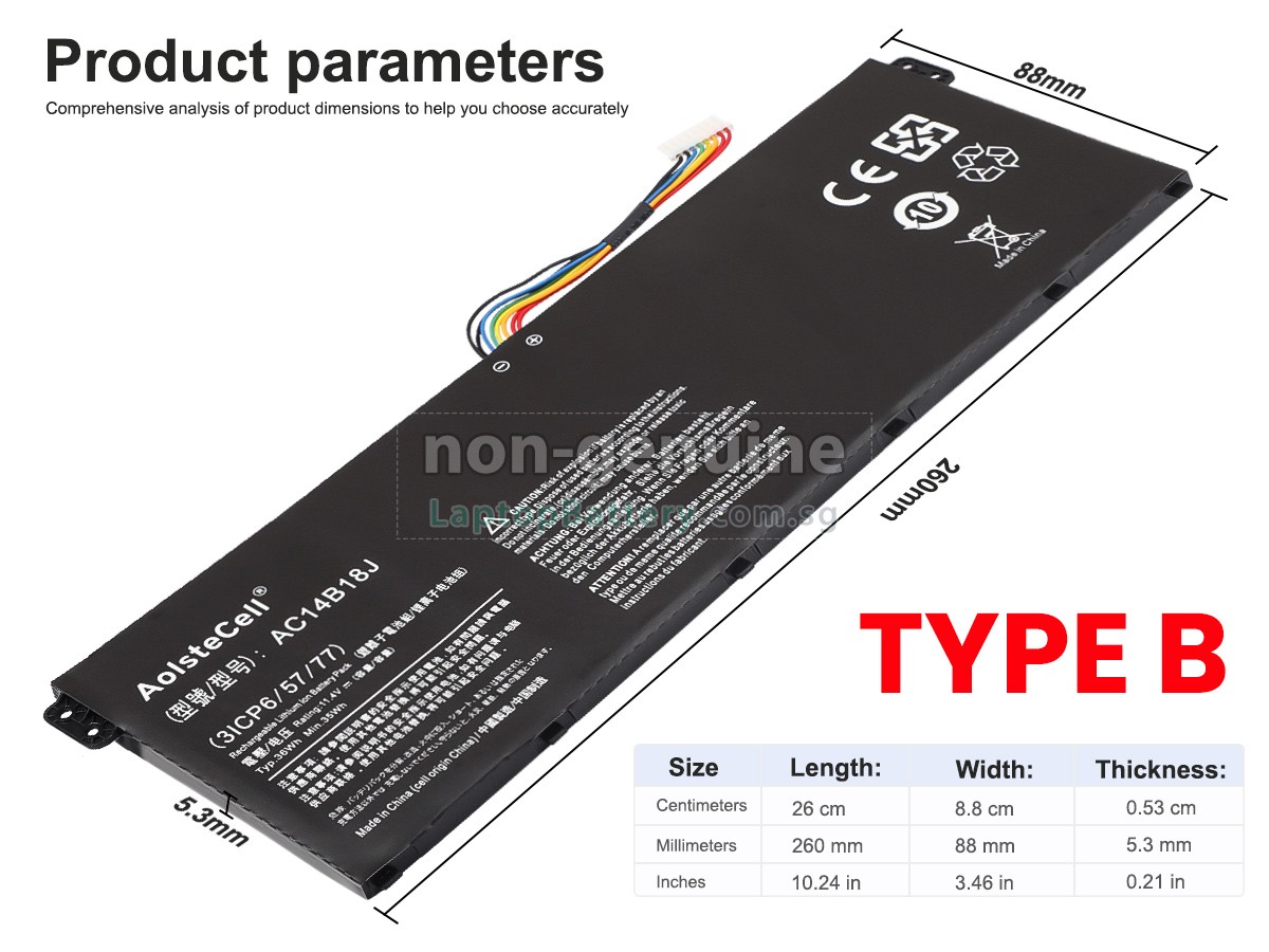 replacement Acer Aspire 3 A315-41-R001 battery