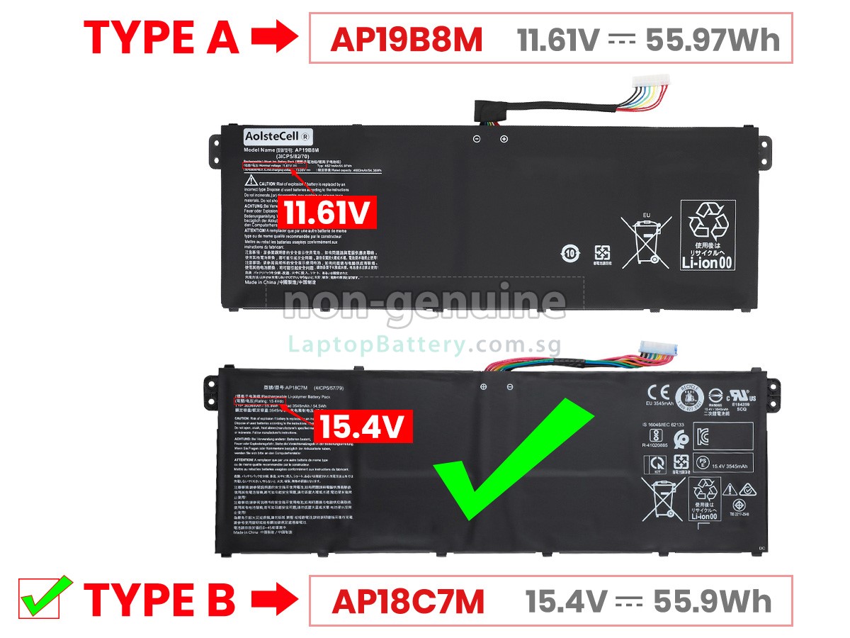 replacement Acer AP19B8M-2 battery