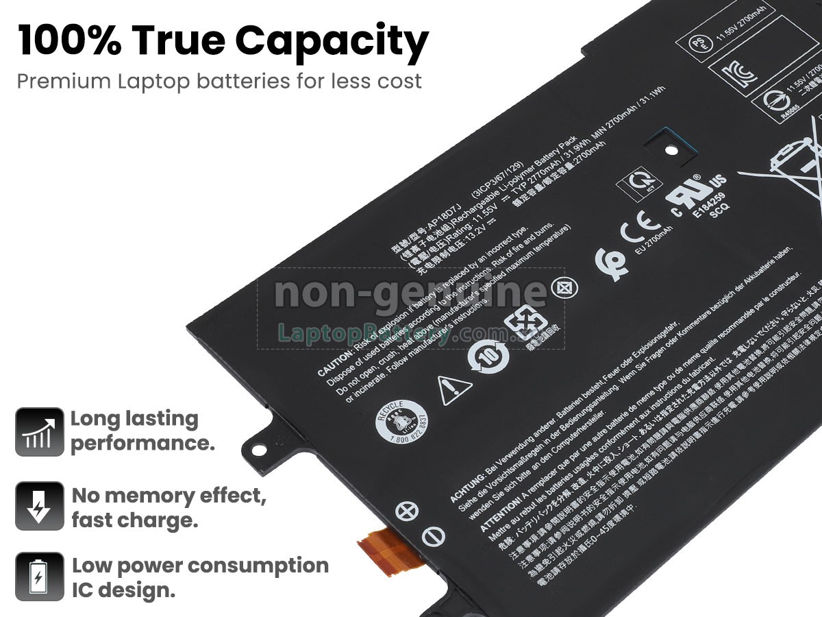replacement Acer SWIFT 7 SF714-52T-74V2 battery