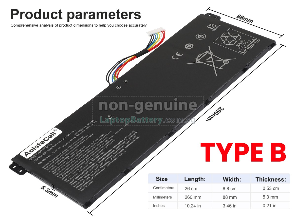 replacement Acer Aspire 5 A515-43-R63F battery