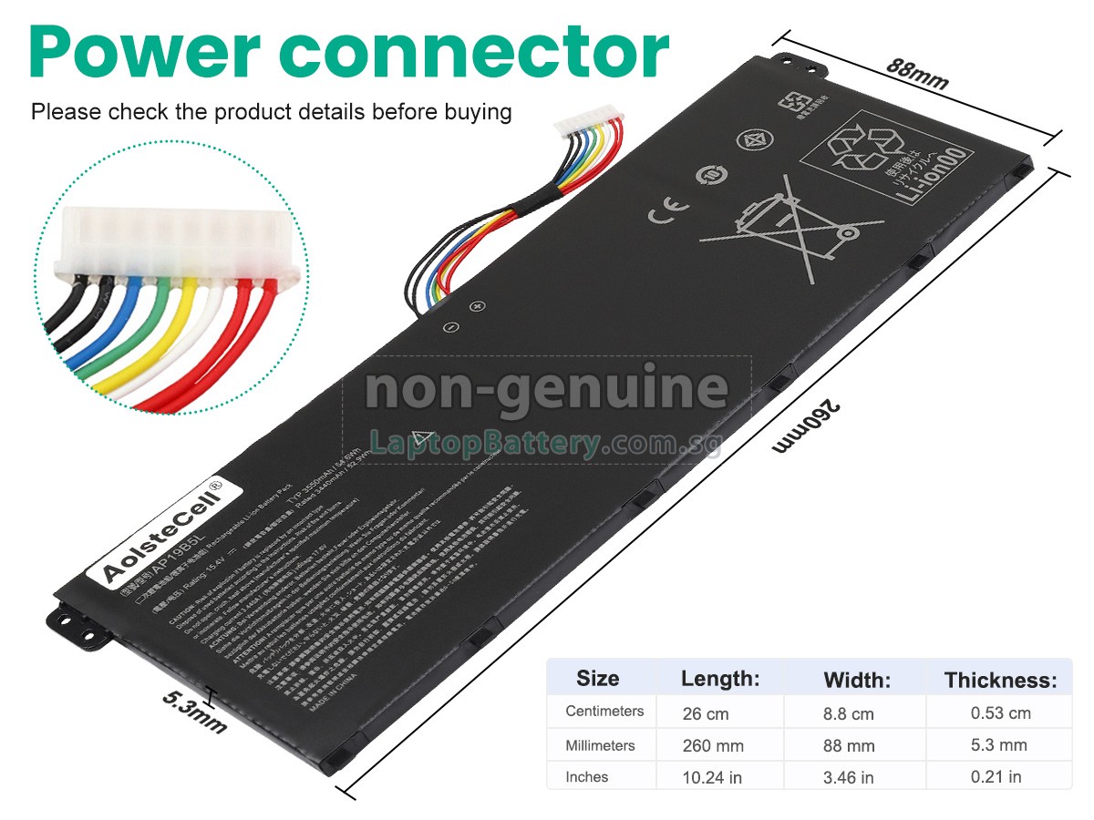 replacement Acer Aspire 3 A315-58-55V2 battery