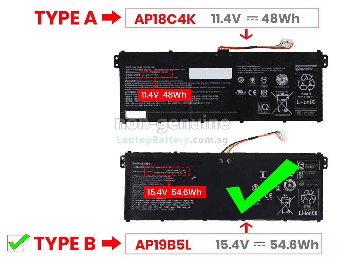 replacement Acer SWIFT 3 SF314-42-N19C4 battery