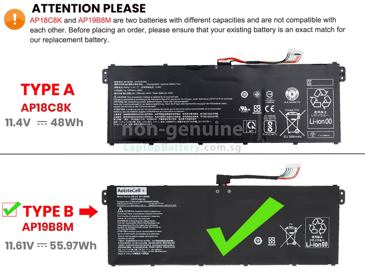 replacement Acer Aspire 3 A315-44P battery