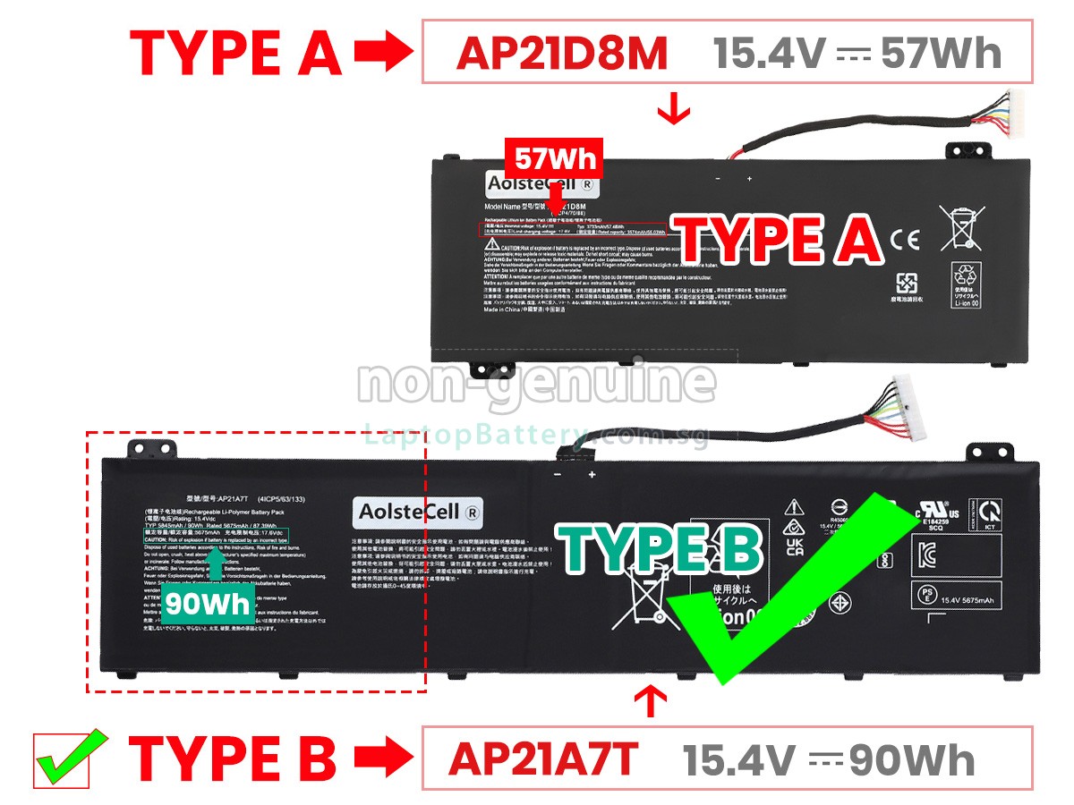 replacement Acer KT.0040G.015 battery