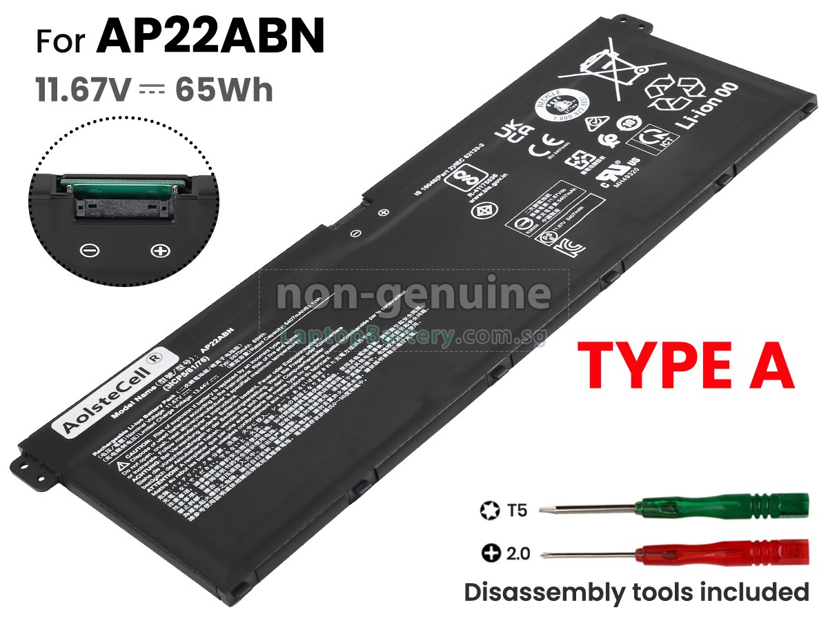 replacement Acer SWIFT GO 16 SFG16-71-50P7 battery
