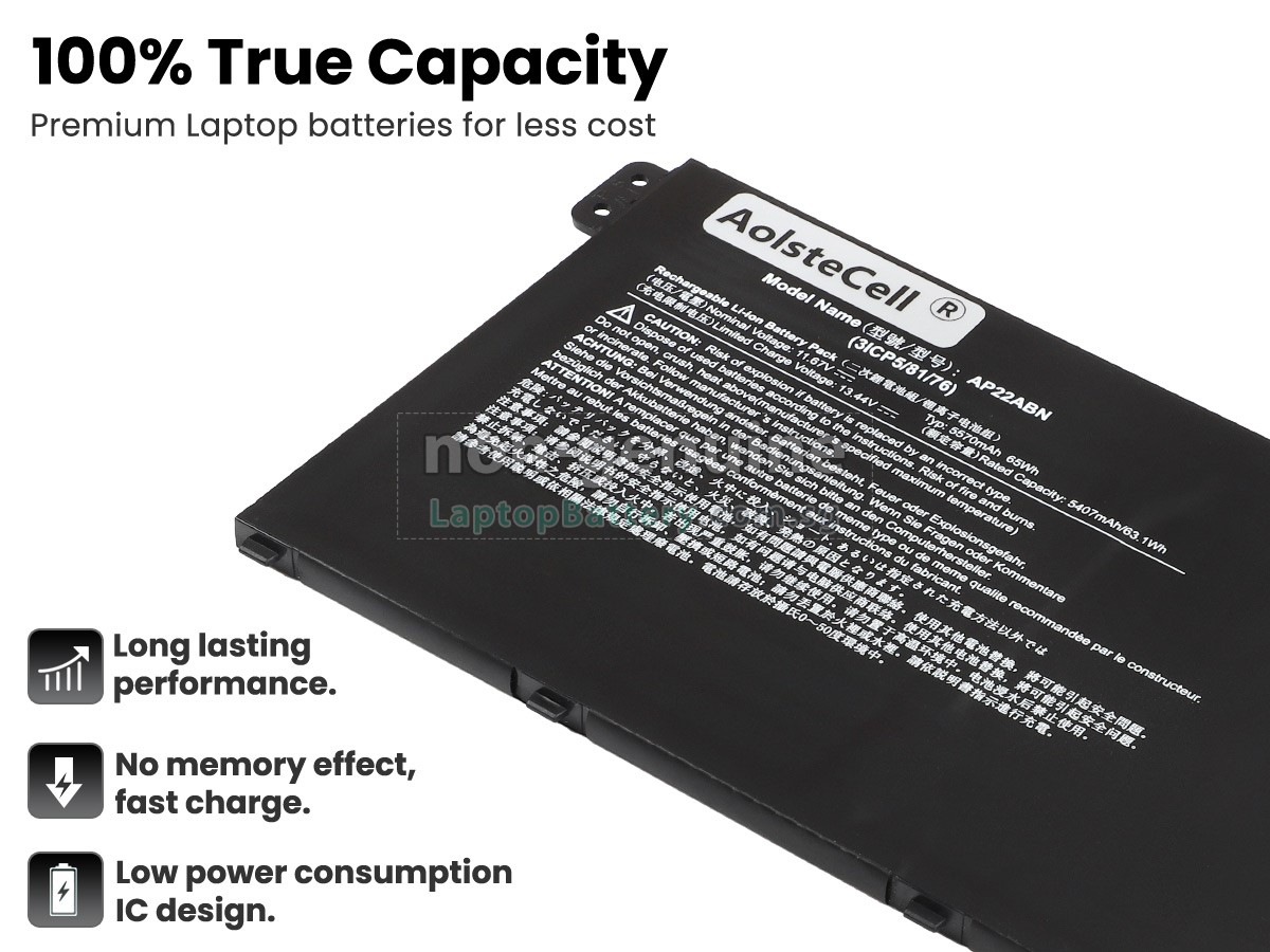 replacement Acer SWIFT GO 16 SFG16-71-50P7 battery
