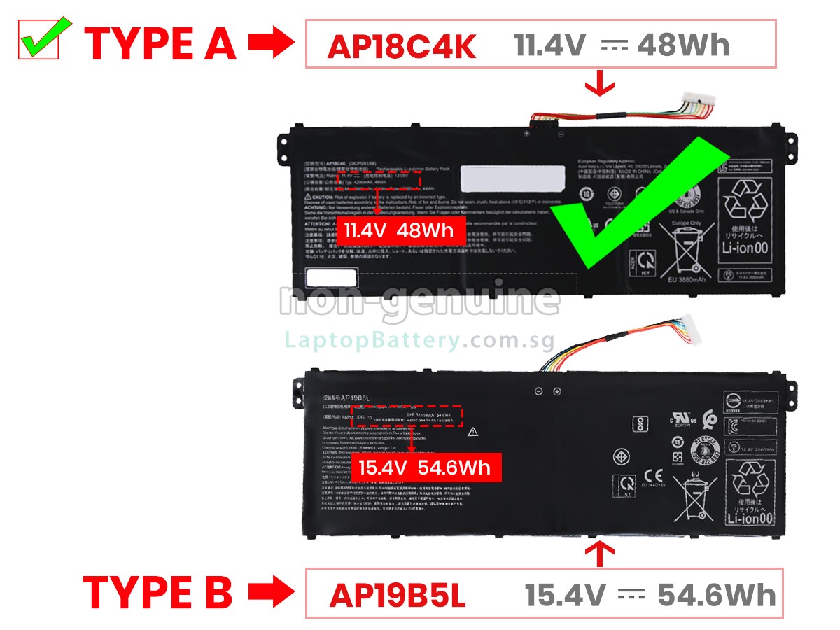 replacement Acer SWIFT 3 SF314-42-N19C4 battery