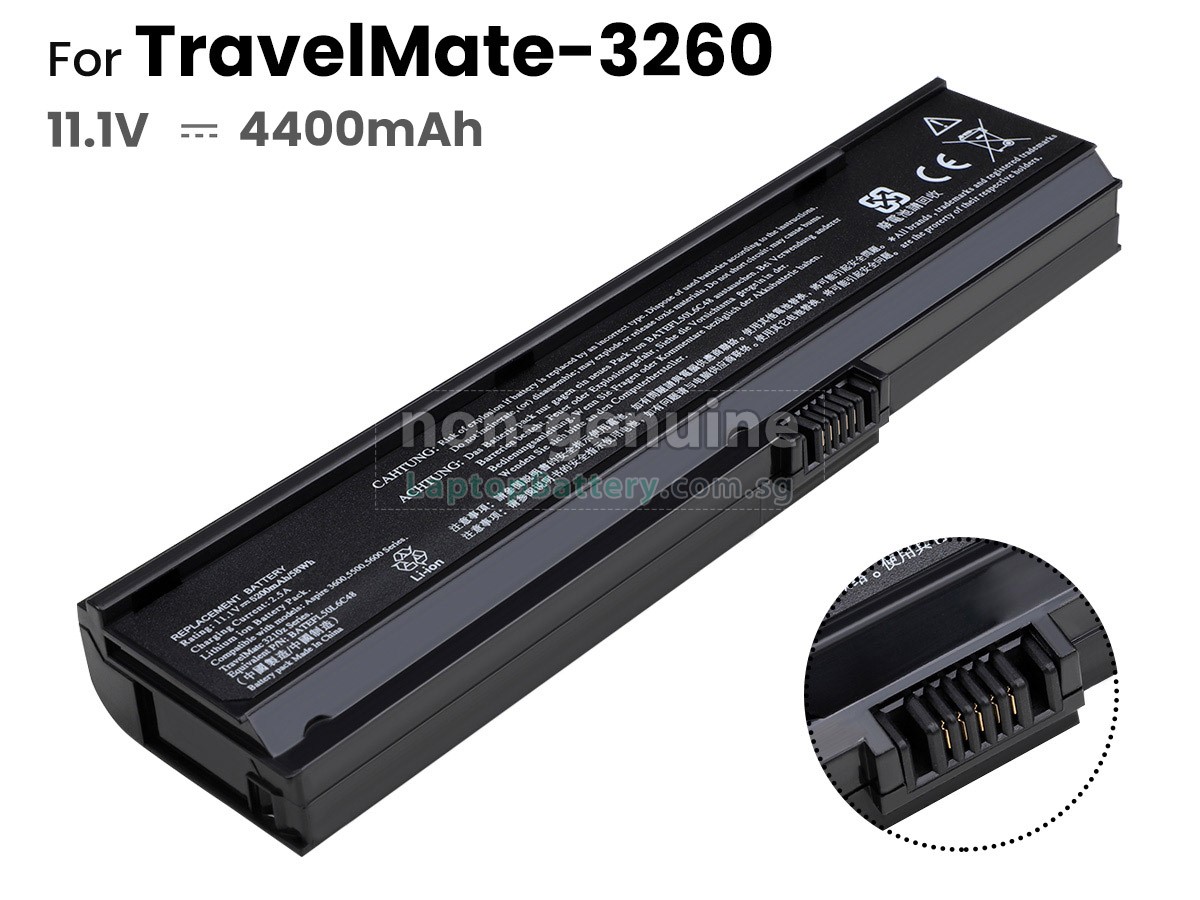 replacement Acer 3UR18650Y-2-QC261 battery