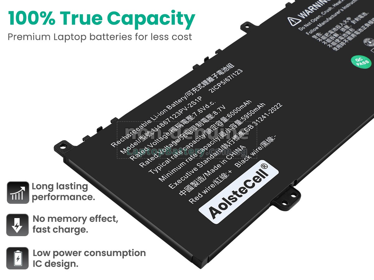 replacement Acer 4964121-2S1P battery