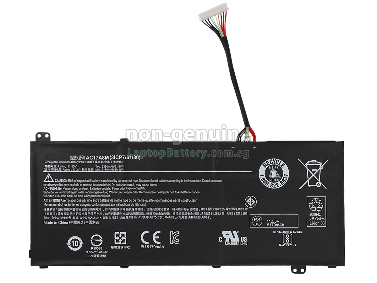 replacement Acer SPIN 3 SP314-52-599W battery