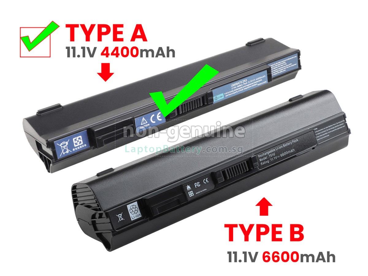 replacement Acer UM09A41 battery