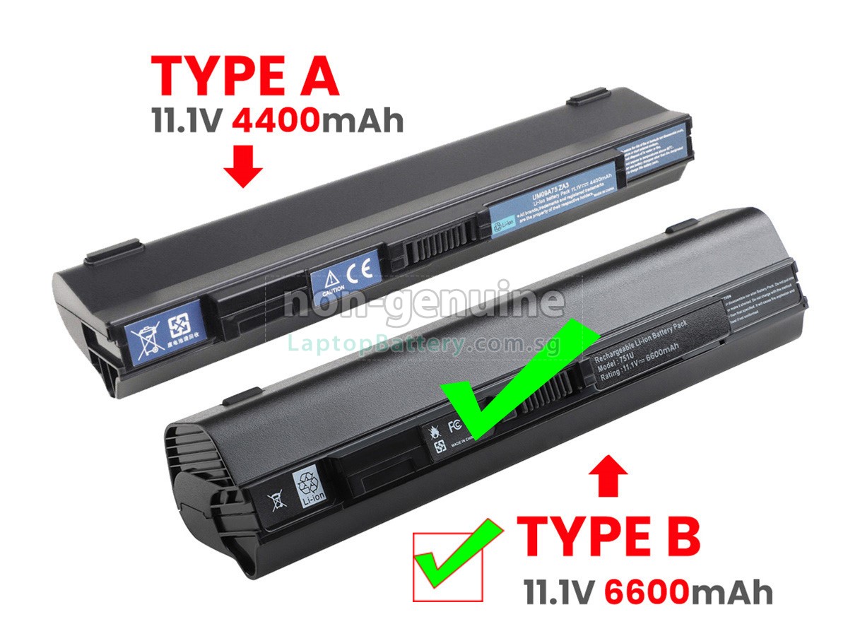 replacement Acer UM09A41 battery