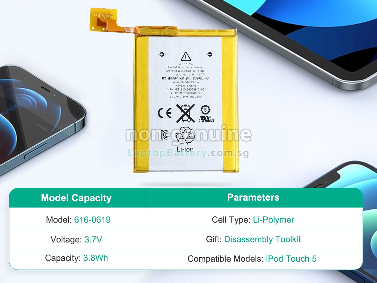 replacement Apple 616-0619 battery