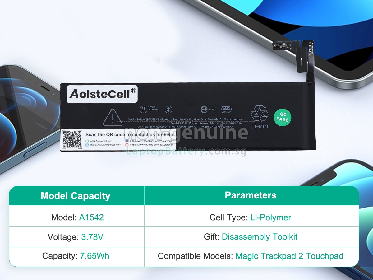 replacement Apple MAGIC TRACKPAD 2 TOUCHPAD battery