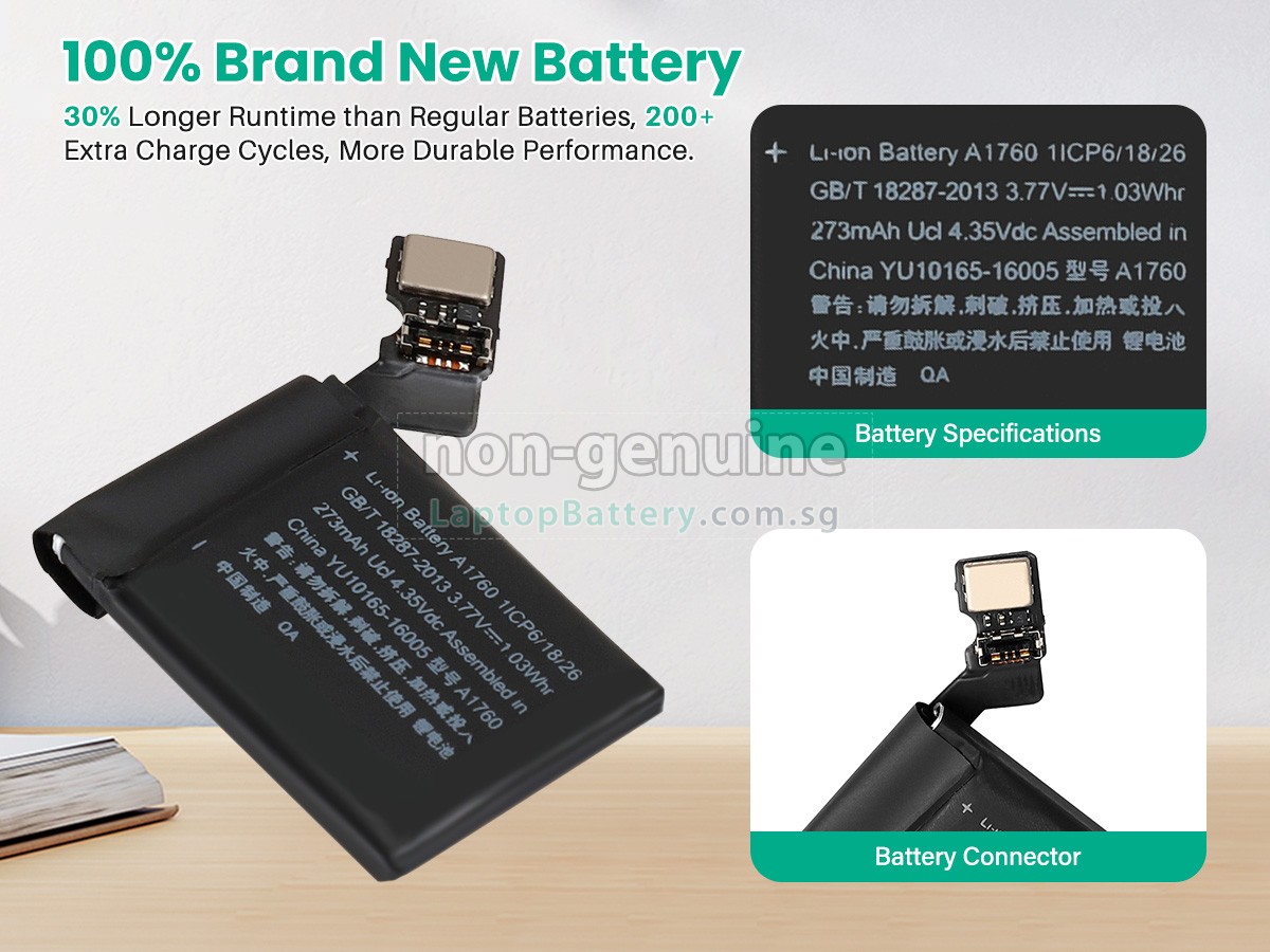 replacement Apple WATCH Series 2 HERMES 38MM battery