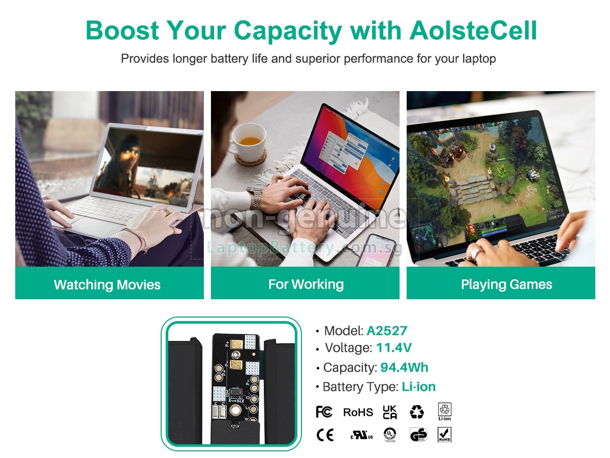 replacement Apple A2527 battery