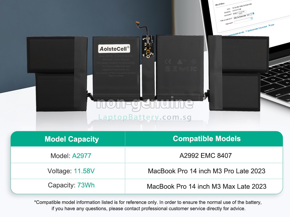 replacement Apple MRX73LL/A battery