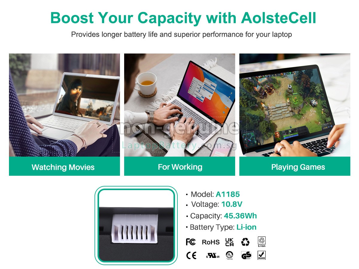 replacement Apple MC240LL/A battery