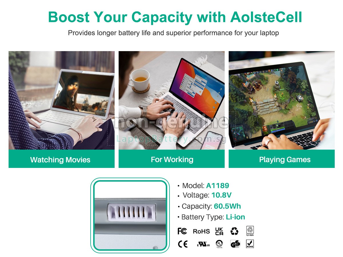 replacement Apple MA458G/A battery