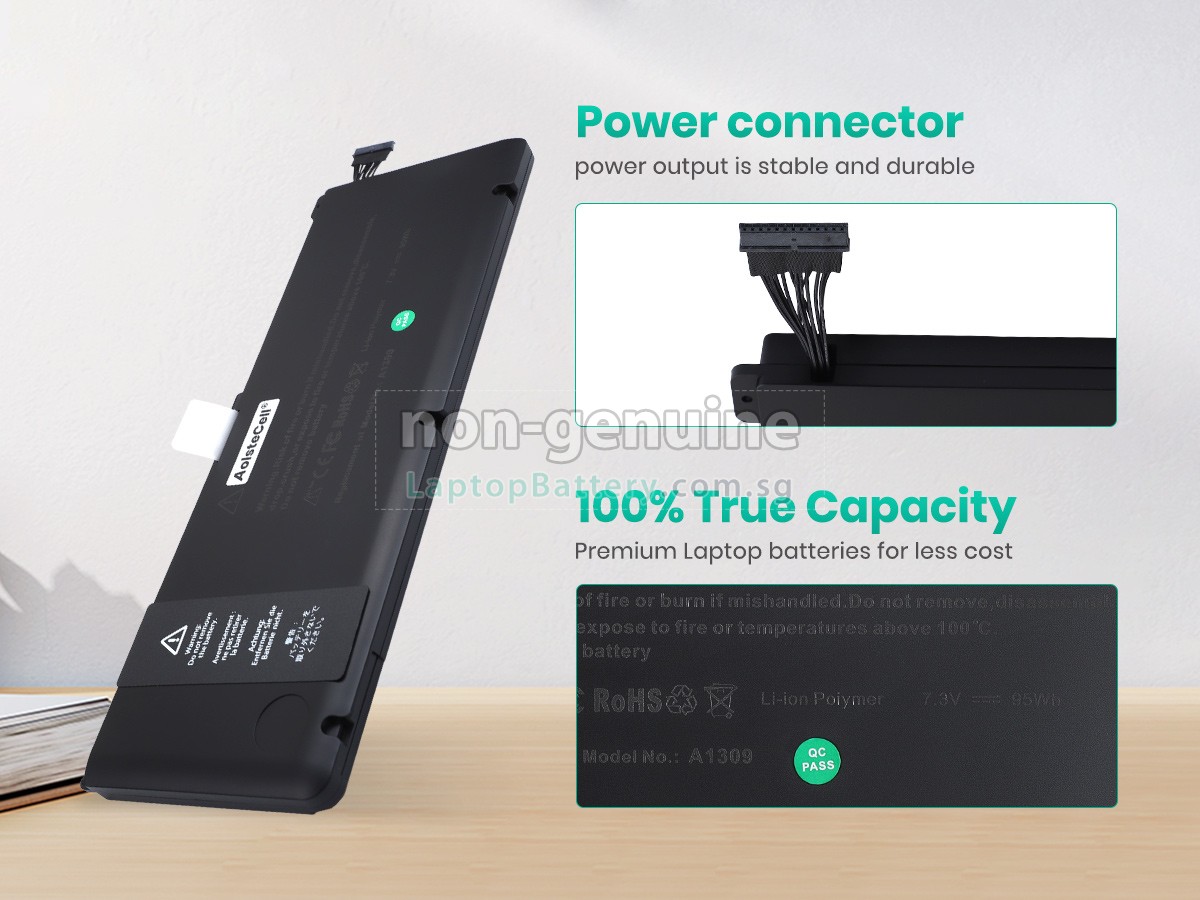 replacement Apple MacBook Pro Core I7 2.8GHZ 17 inch A1297(EMC 2352*) battery