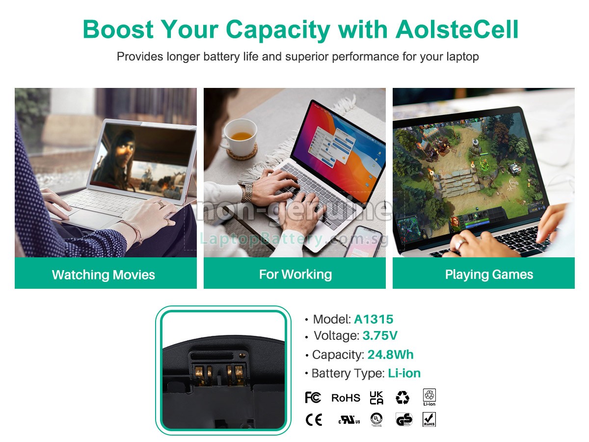replacement Apple MB294LL/A battery