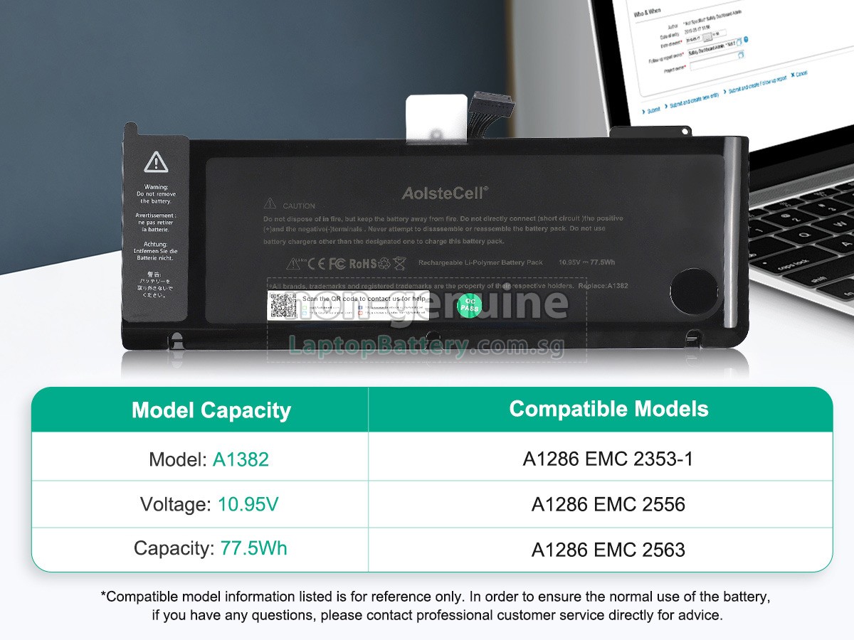 replacement Apple MD546LL/A battery
