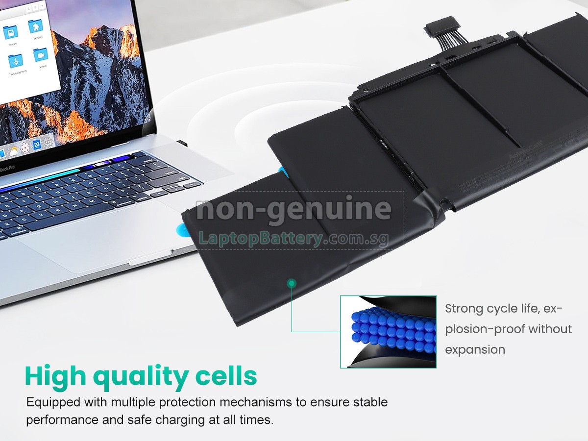 replacement Apple MacBook Pro Core I7 2.8GHZ 15.5 inch Retina A1398(EMC 2673) battery