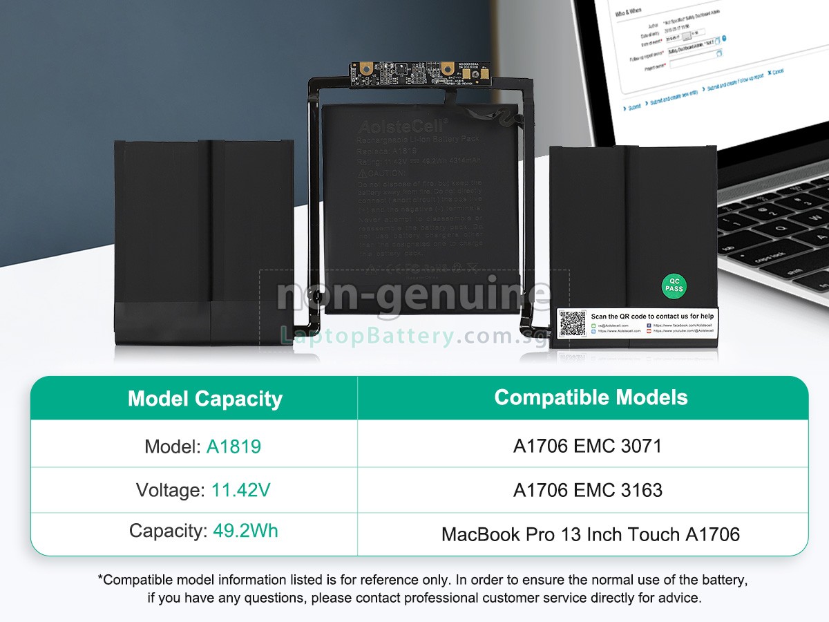 replacement Apple MPXV2LL battery