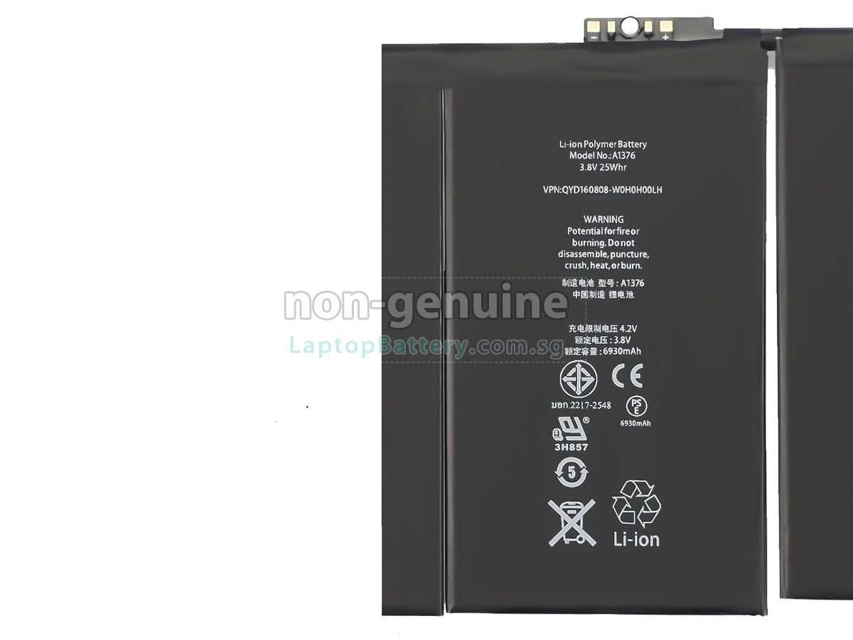 replacement Apple A1397 battery