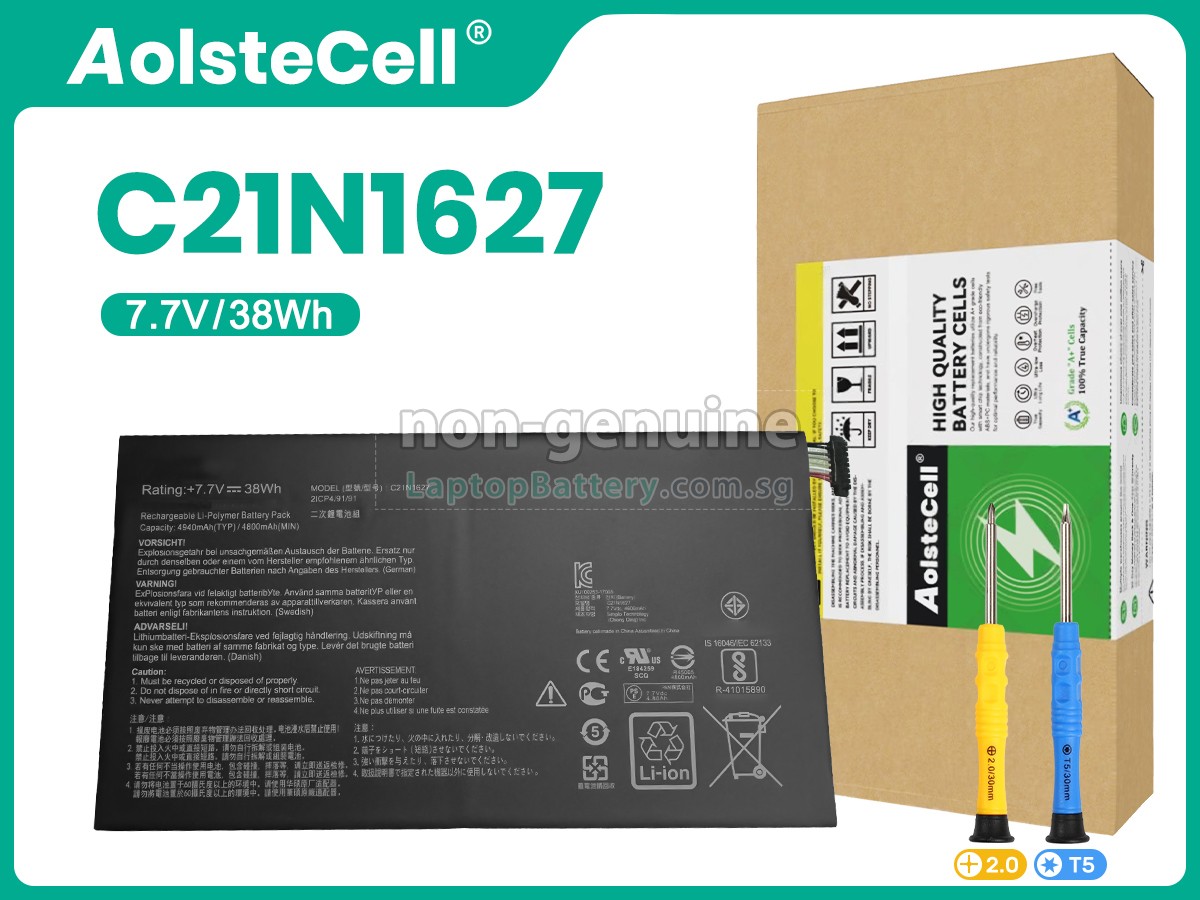 replacement Asus C21N1627(21CP4/91/91) battery