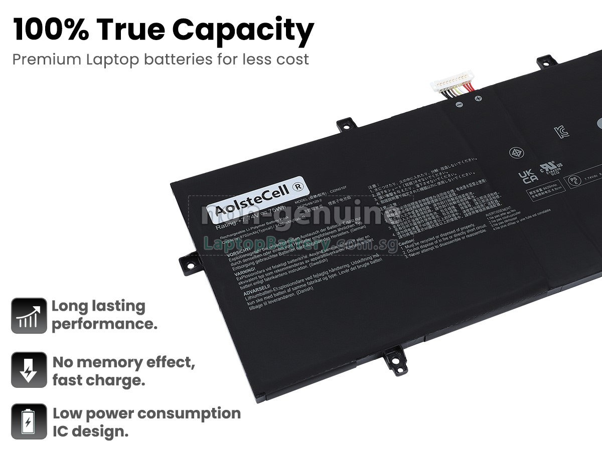 replacement Asus ZenBook 14 OLED UX3402ZA-OLED1Q7 battery