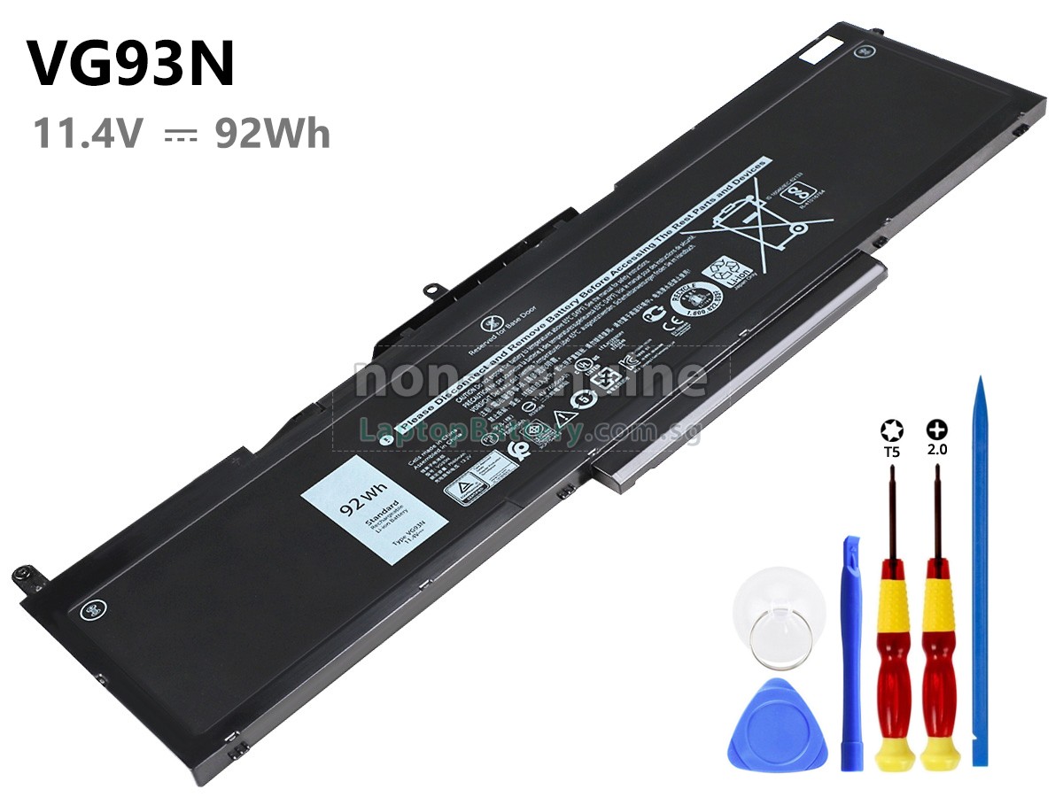 Battery for Dell Latitude 5490,replacement Dell Latitude 5490 laptop battery  from Singapore(92Wh,6 cells)