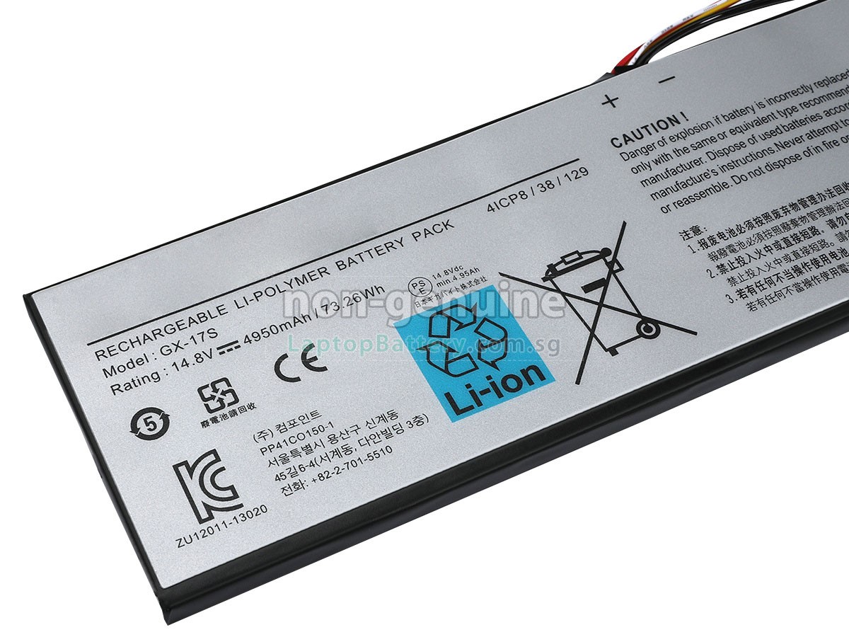 replacement Gigabyte AORUS X7 V2 battery