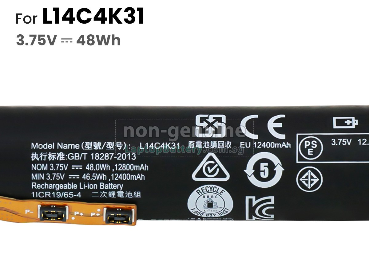 replacement Lenovo L14C4K31 battery