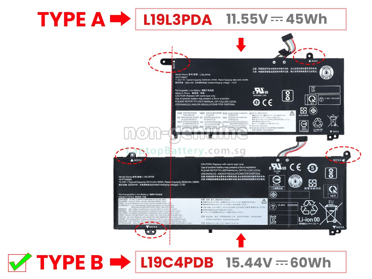 replacement Lenovo L19M4PDB battery