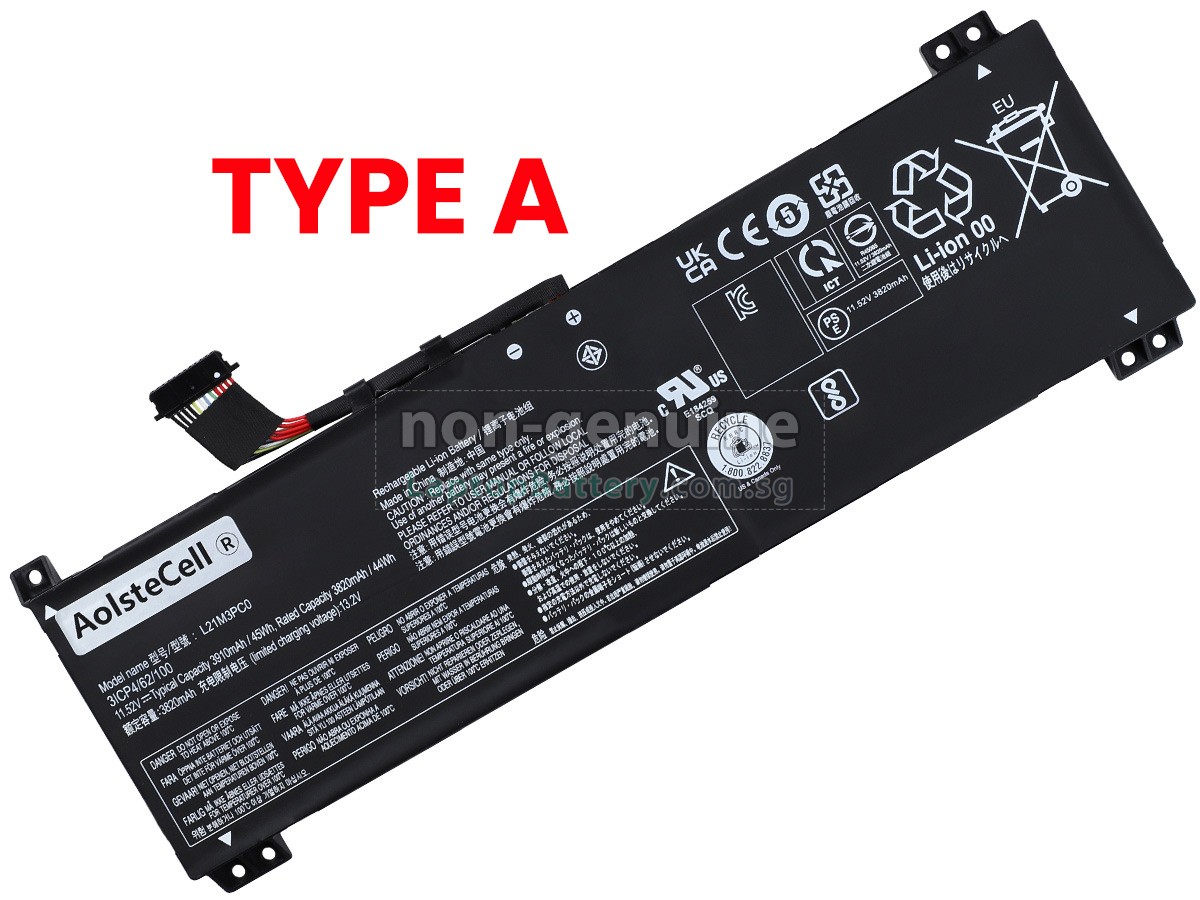 replacement Lenovo IdeaPad GAMING 3 15ARH7-82SB00F8KR battery