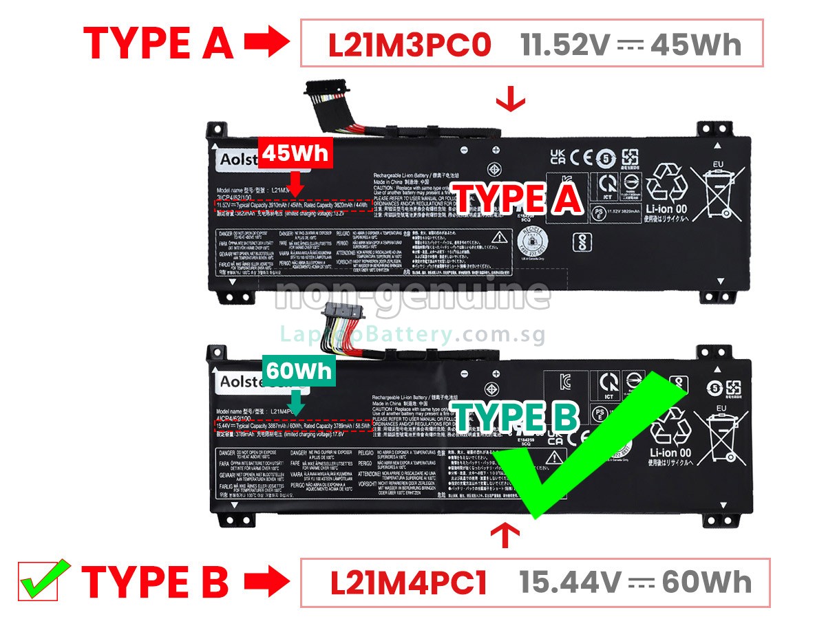 replacement Lenovo IdeaPad GAMING 3 15ARH7-82SB00F8KR battery