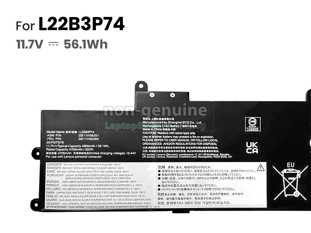 replacement Lenovo L22B3P74 battery