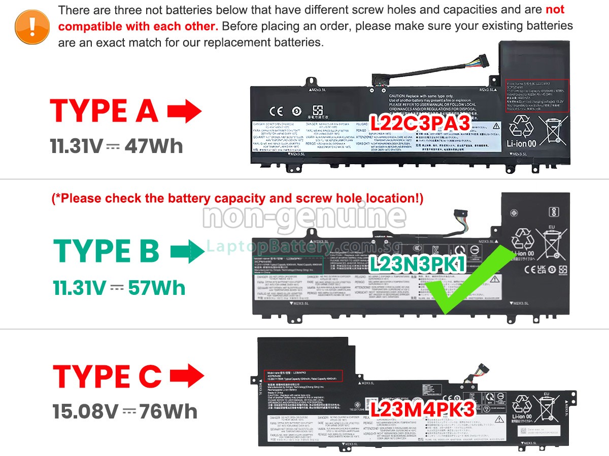 replacement Lenovo IdeaPad SLIM 5 16IMH9-83DC002QBM battery