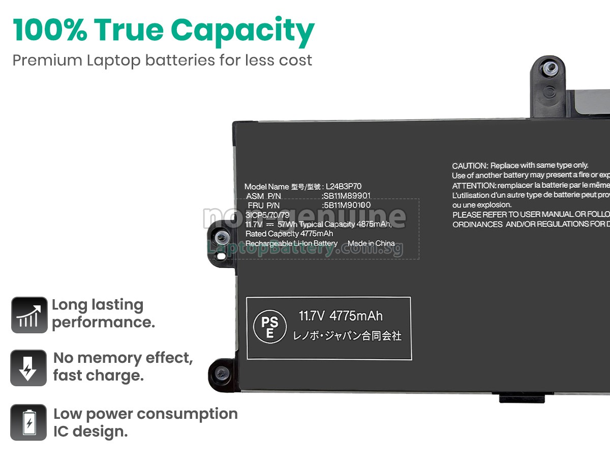 replacement Lenovo ThinkPad X1 2-IN-1 GEN 10-21NU005YUE battery