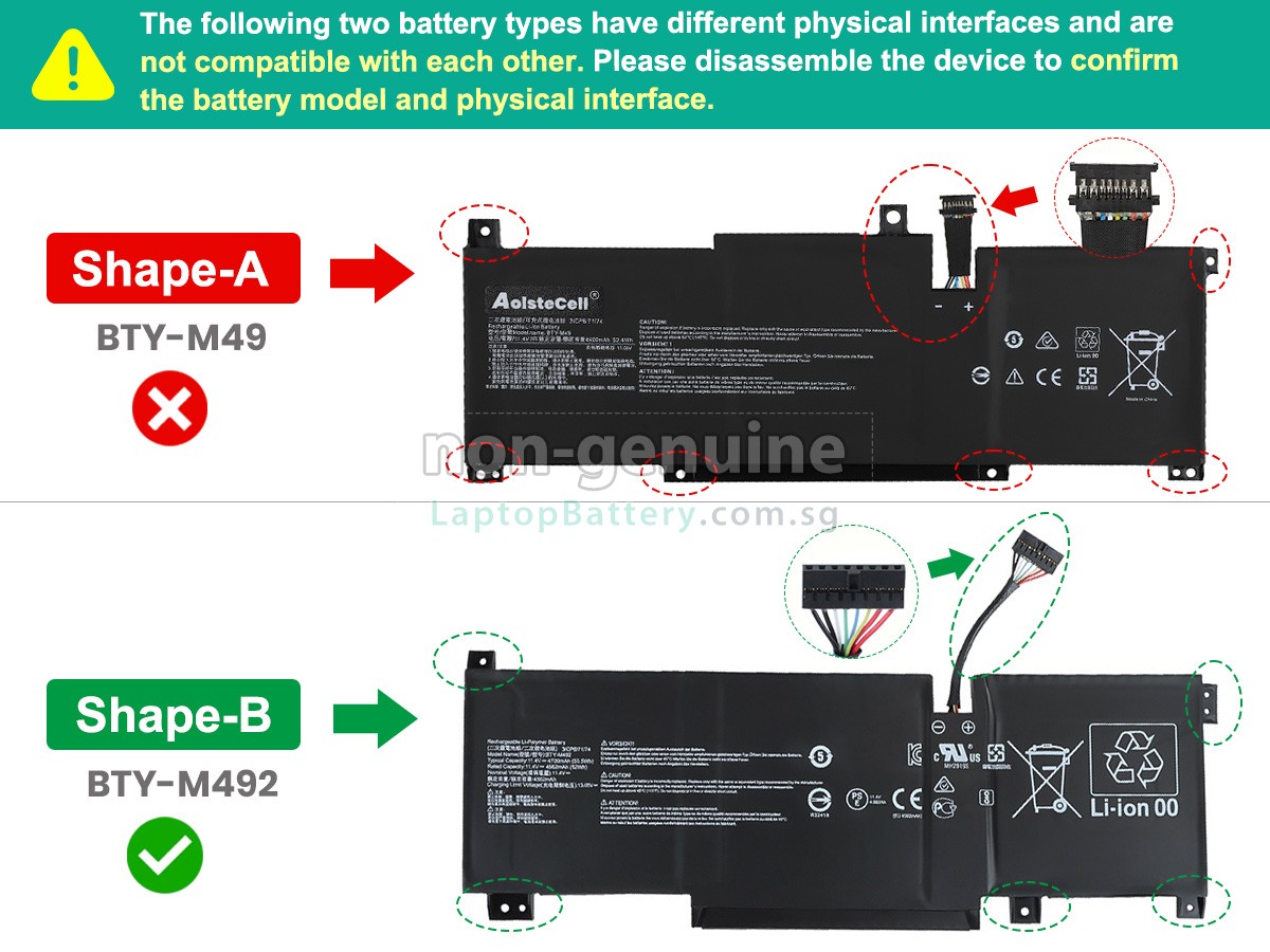 replacement MSI PRESTIGE 14 A12UC-210PL battery