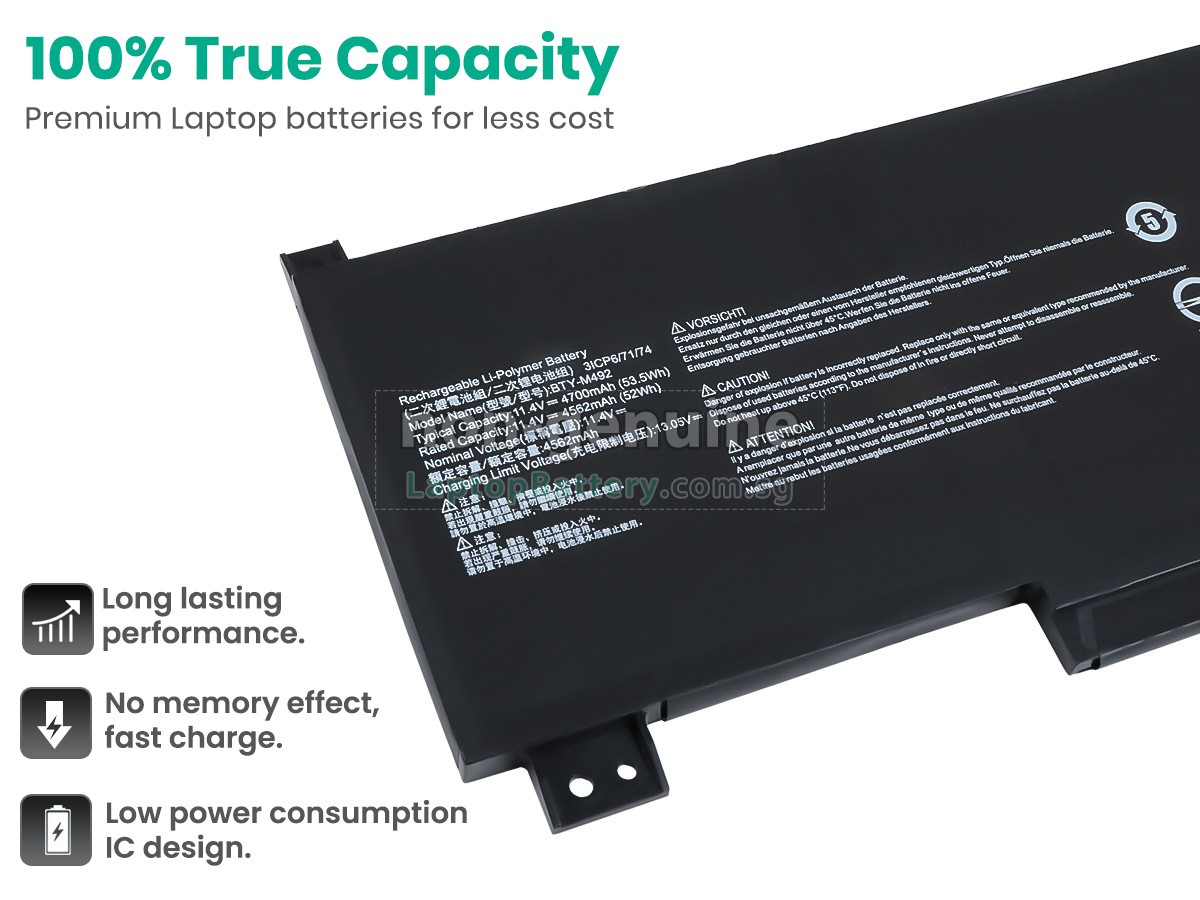 replacement MSI PRESTIGE 14 A12UC-210PL battery