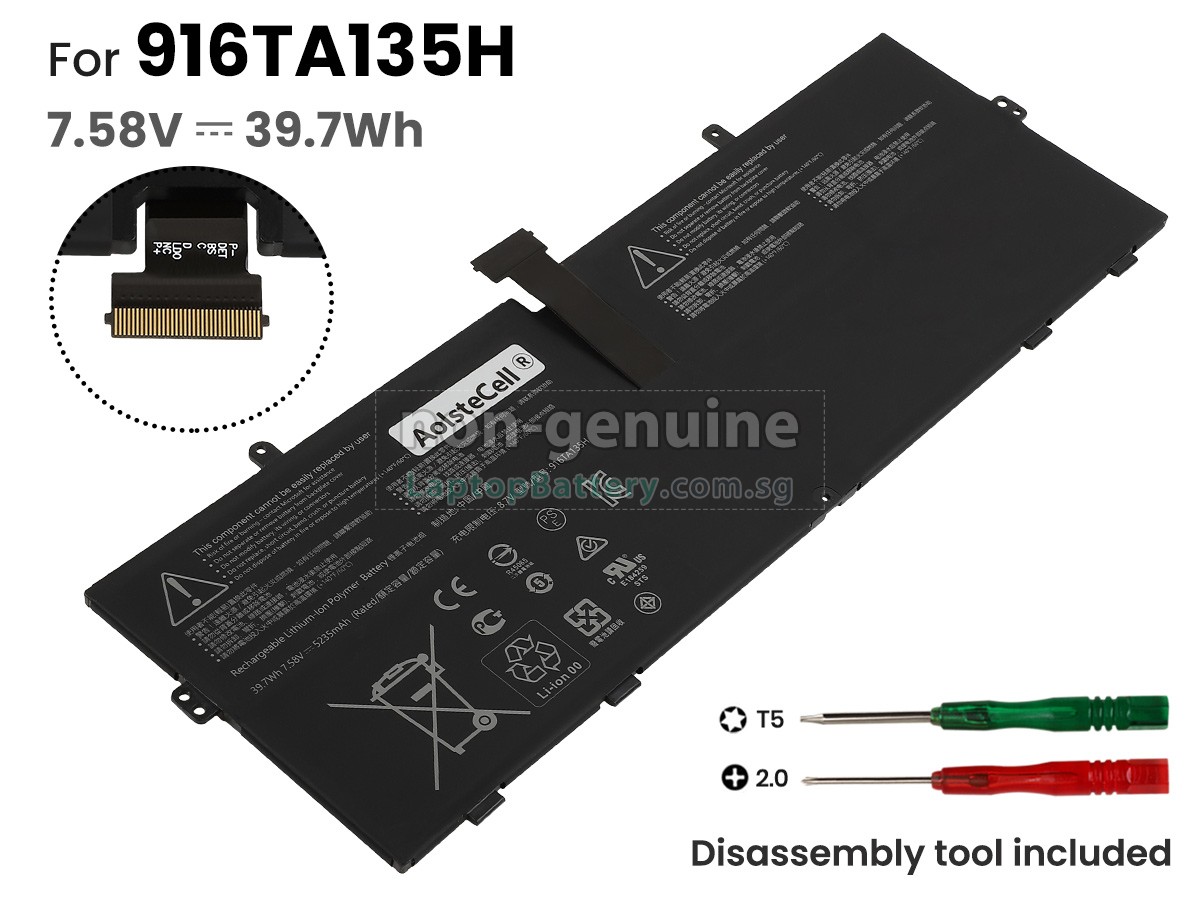 replacement Microsoft Surface LAPTOP GO 1943 battery