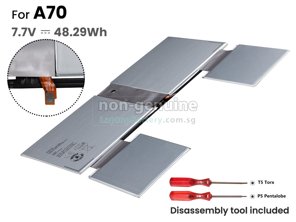 replacement Microsoft Surface A70 battery