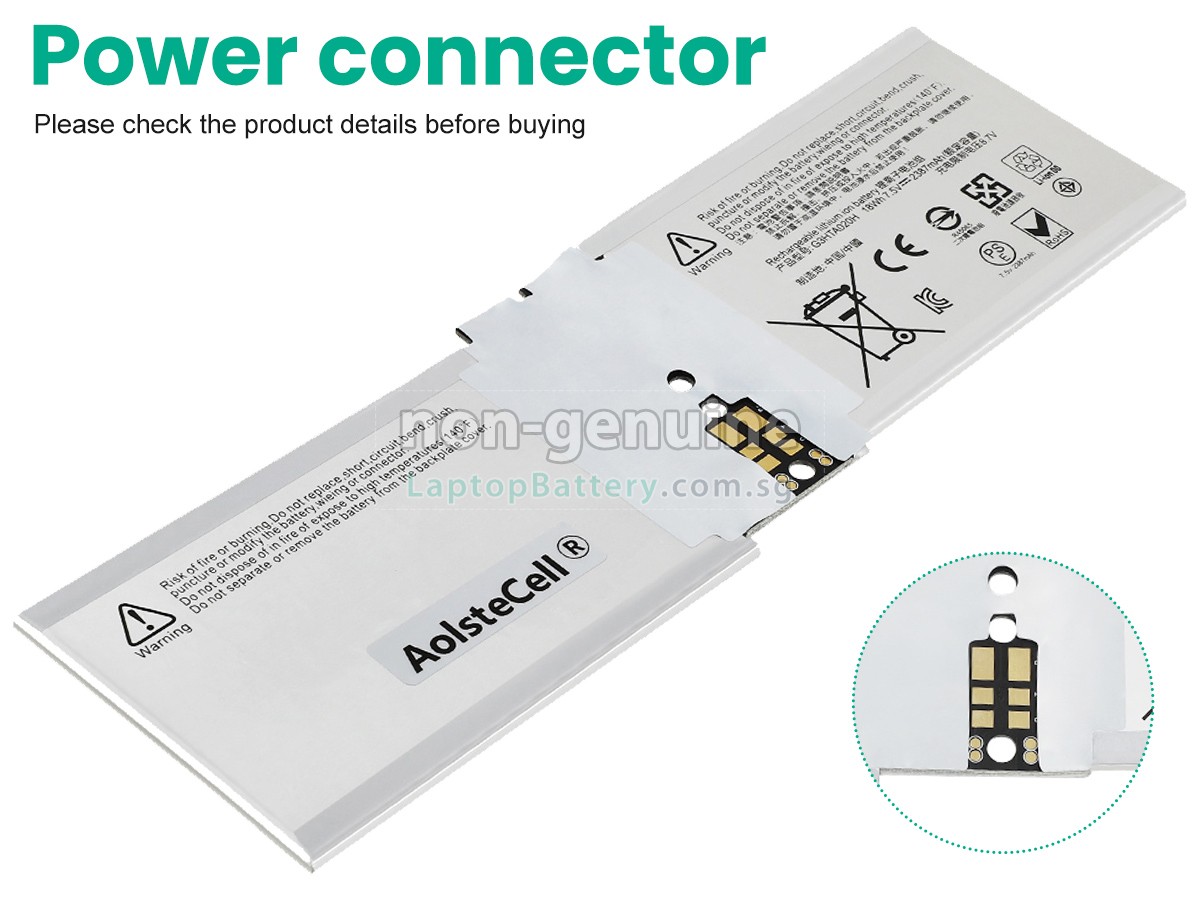 replacement Microsoft G3HTA045H battery