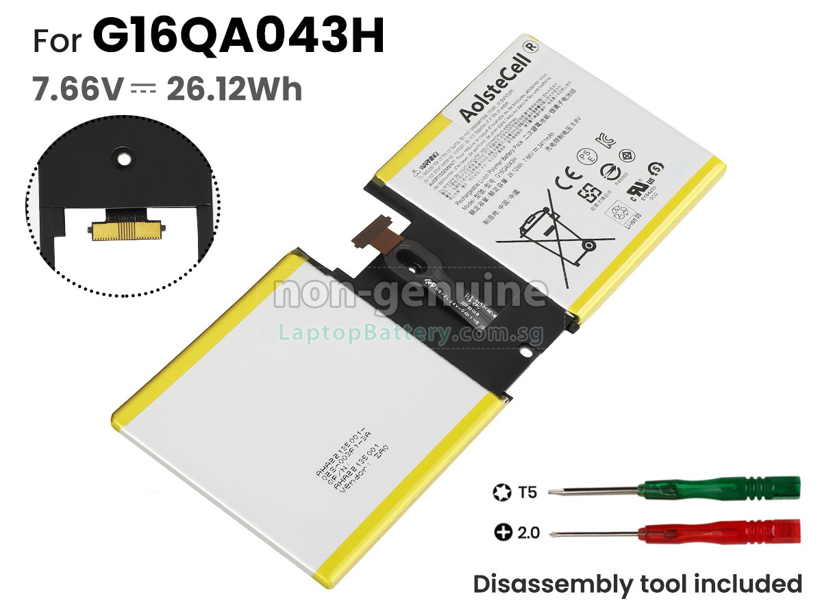 replacement Microsoft Surface GO TABLET battery