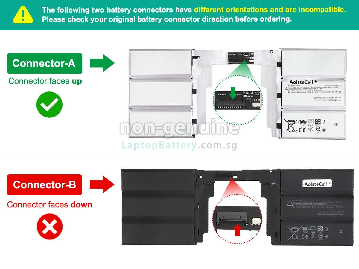 replacement Microsoft Surface BOOK2 KEYBOARD battery