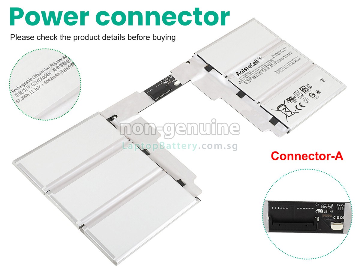 replacement Microsoft Surface BOOK2 KEYBOARD battery