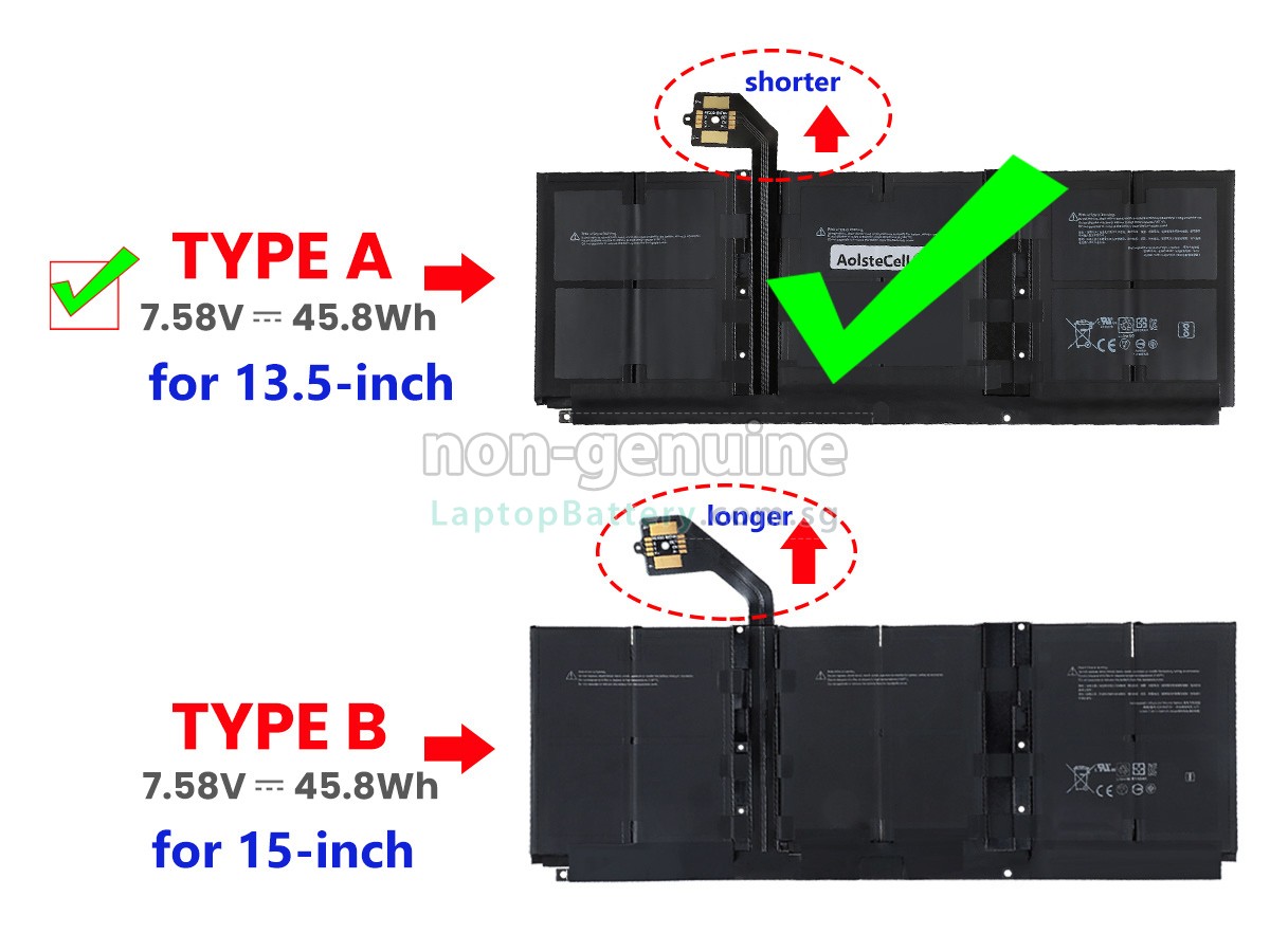 replacement Microsoft Surface LAPTOP 5 battery